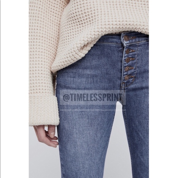 Free People Cropped Mid-rise Skinny Jeans - Picture 2 of 5